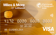 Кредитная карта «Miles & More Visa Gold» банка Русский Стандарт